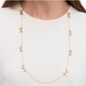 - Kate Spade Scattered Bow Necklace, Gold